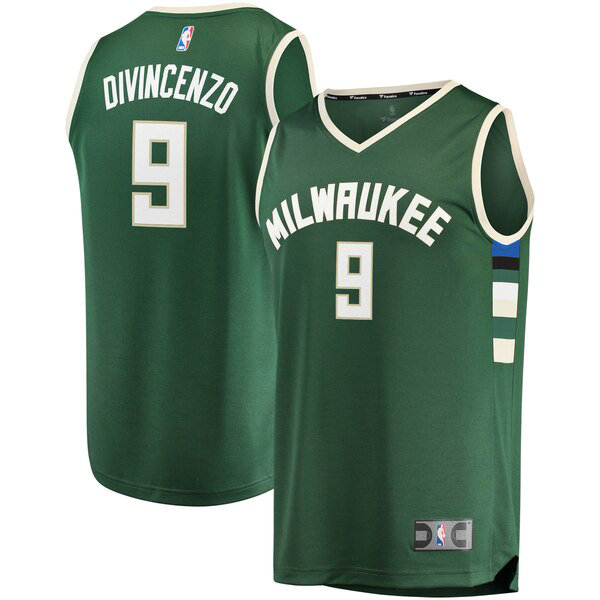 Maillot Milwaukee Bucks Homme Donte DiVincenzo 9 Icon Edition Vert